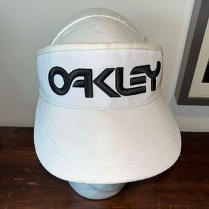 Vintage Y2K Oakley Hydrolix White Black Visor Hat Adjustable Golf Summer Sporty